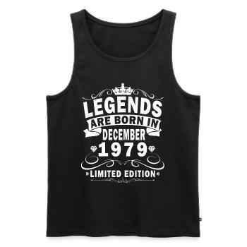 December 1979 December Anniversary December 1979 - Men's Premium Organic Tank Top - black - Front - Michal (187cm)