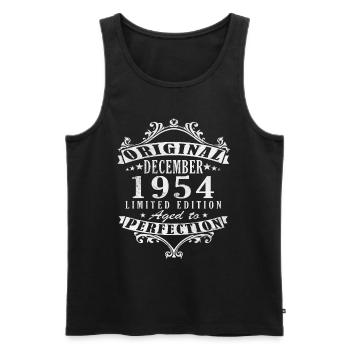 Dezember 1954 Geburtstag Dezember 1954 Dezember - Männer Premium Bio Tank Top - Schwarz - Vorne - Michal (187cm)