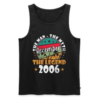 December 2006 Anniversary 2006 Legends December - Men's Premium Organic Tank Top - black - Front - Michal (187cm)