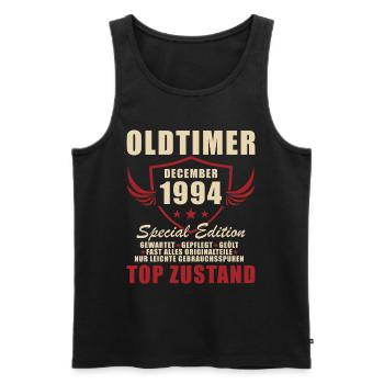 30. Geburtstag Oldtimer Dezember Jahrgang 1994 - Männer Premium Bio Tank Top - Schwarz - Vorne - AI Model Male 178 light (178cm)