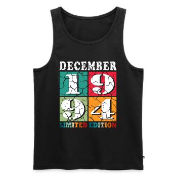 1994 December 1994 Jubilee December 1994 - Men's Premium Organic Tank Top - black - Front - AI Model Male 178 light (178cm)