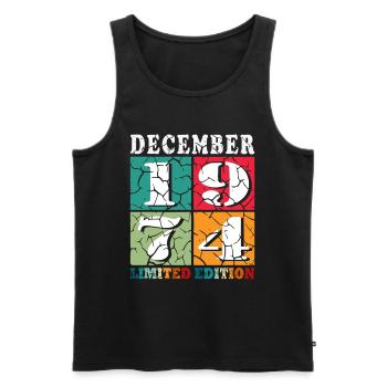 December 1974 birthday December 1974 December - Men's Premium Organic Tank Top - black - Front - Michal (187cm)