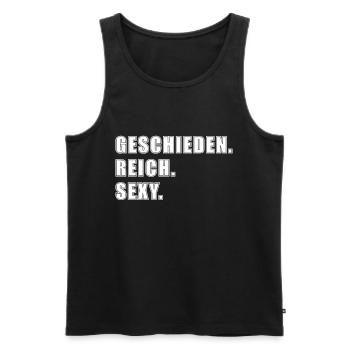 Geschieden Sexy Scheidung Ex-Frau Single Geschenk - Männer Premium Bio Tank Top - Schwarz - Vorne - Michal (187cm)