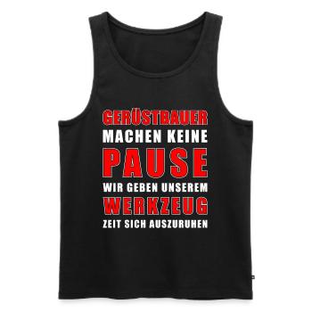 Gerüstbauer Gerüstbaumonteure machen keine Pause - Männer Premium Bio Tank Top - Schwarz - Vorne - Michal (187cm)