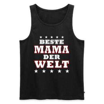 Beste Mama der Welt - Männer Premium Bio Tank Top - Schwarz - Vorne - AI Model Male 178 light (178cm)