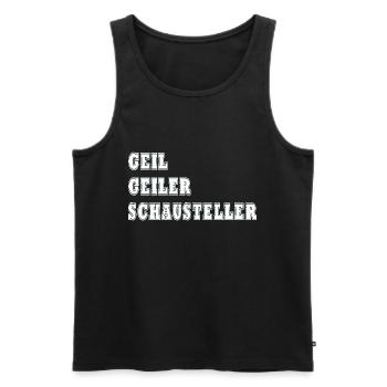 geil geiler Schausteller - Männer Premium Bio Tank Top - Schwarz - Vorne - AI Model Male 178 light (178cm)