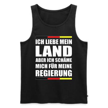 Deutsche Regierung Deutschland Politik Geschenk - Männer Premium Bio Tank Top - Schwarz - Vorne - Michal (187cm)