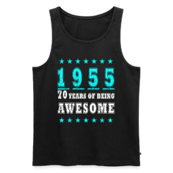 70. Geburtstag 70 Jahre - Männer Premium Bio Tank Top - Schwarz - Vorne - Michal (187cm)