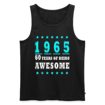 60 Years Birthday Saying Gift - Men's Premium Organic Tank Top - black - Front - Michal (187cm)
