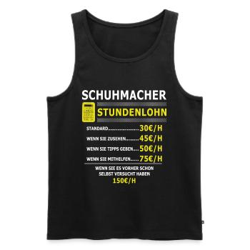 Lustiges Schuhmacher Handwerker perfekt Geschenk - Männer Premium Bio Tank Top - Schwarz - Vorne - Michal (187cm)