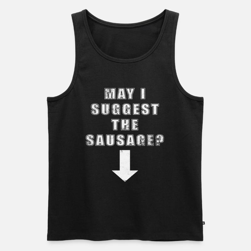 Puis-je suggérer le saucisson - Débardeur bio Premium Homme - noir