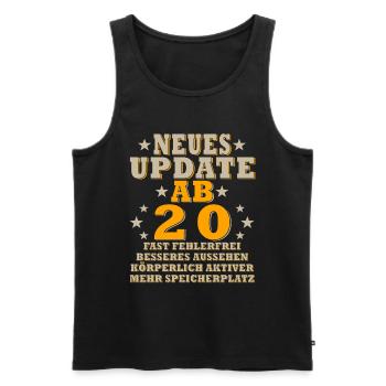 20. Geburtstag Geburtstagsspruch 20 Jahre Geschenk - Männer Premium Bio Tank Top - Schwarz - Vorne - Michal (187cm)