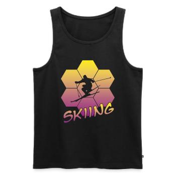 Ski fahren - Männer Premium Bio Tank Top - Schwarz - Vorne - Michal (187cm)
