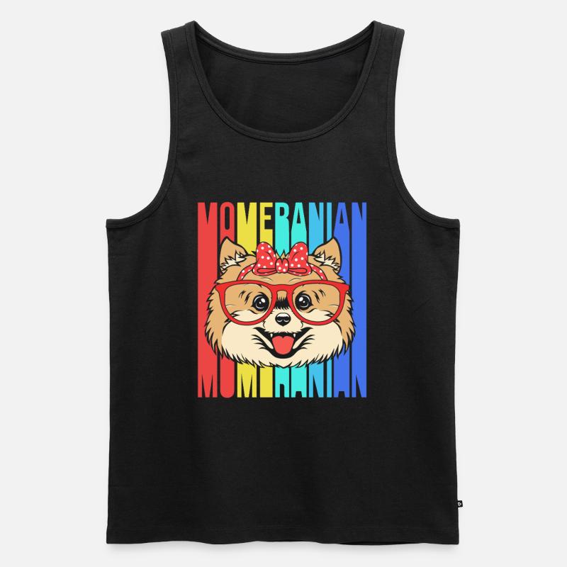 Zwergspitz Pomeranian Mama - Männer Premium Bio Tank Top - Schwarz