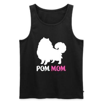 Pomeranian Zwergspitz Hund Papa - Männer Premium Bio Tank Top - Schwarz - Vorne - AI Model Male 178 light (178cm)