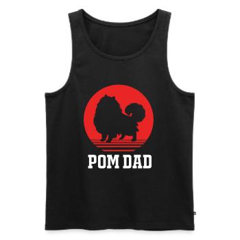 Zwergspitz Pomeranian - Männer Premium Bio Tank Top - Schwarz - Vorne - AI Model Male 178 light (178cm)