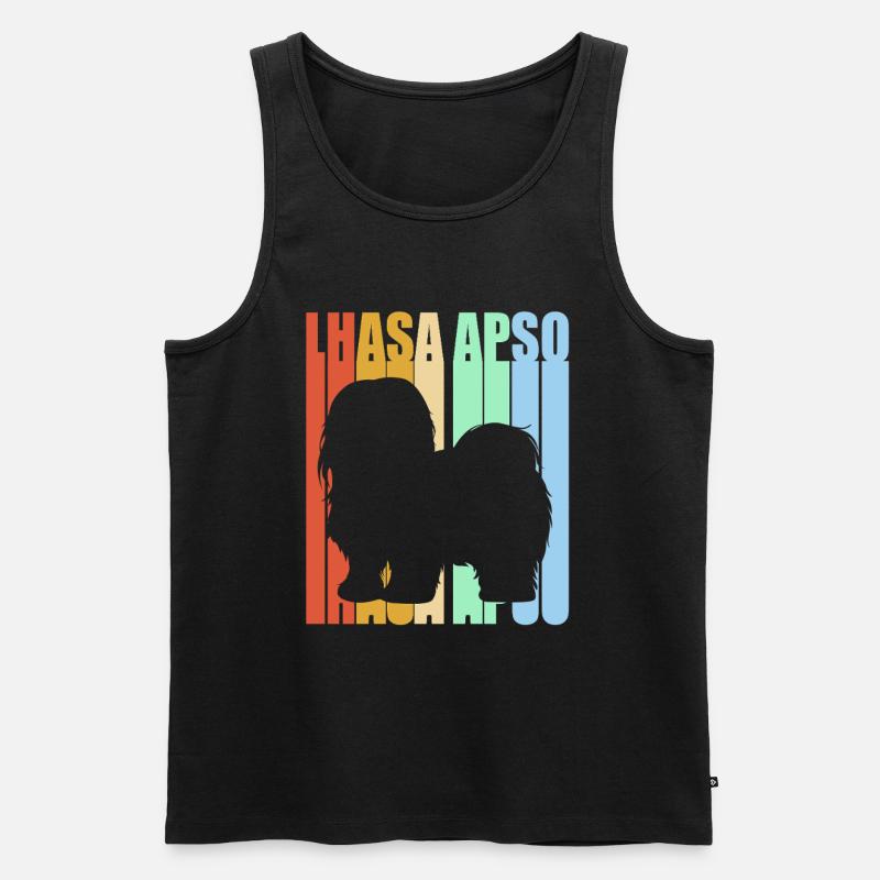 Lhasa Apso - Männer Premium Bio Tank Top - Schwarz