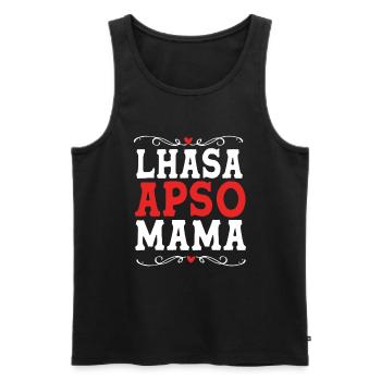 Lhasa Apso Hund - Männer Premium Bio Tank Top - Schwarz - Vorne - AI Model Male 178 light (178cm)