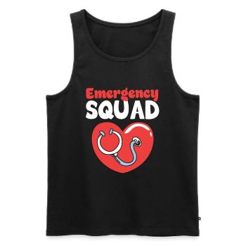Notfall Krankenschwester Team - Männer Premium Bio Tank Top - Schwarz - Vorne - AI Model Male 178 light (178cm)