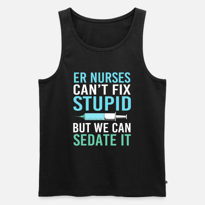 Notfall Krankenschwester - Männer Premium Bio Tank Top - Schwarz