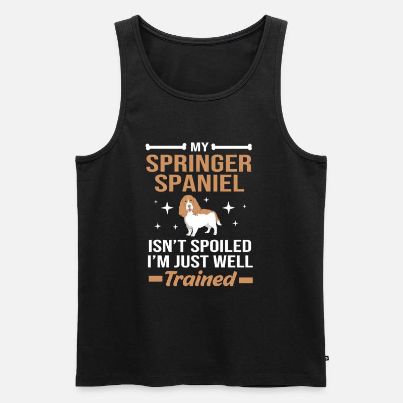 Springer Spaniel - Männer Premium Bio Tank Top - Schwarz