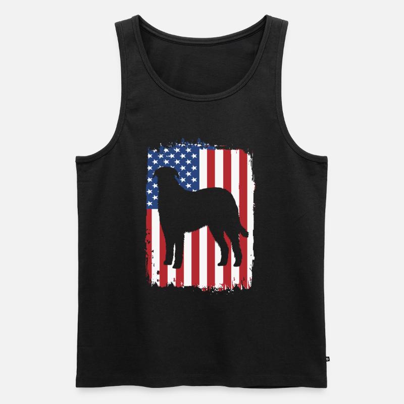 Irischer Wolfshund - Männer Premium Bio Tank Top - Schwarz