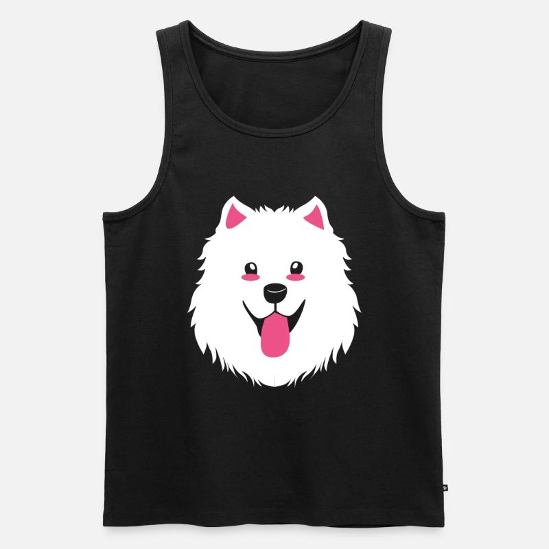 Samojede Hund Samoyed - Männer Premium Bio Tank Top - Schwarz