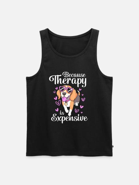 Therapy dog - Men's Premium Organic Tank Top - black