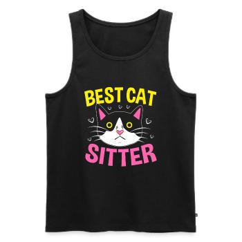 Haustier Sitter Haustiere Babysitter - Männer Premium Bio Tank Top - Schwarz - Vorne - AI Model Male 178 light (178cm)