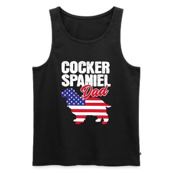 Cocker Spaniel Vater - Männer Premium Bio Tank Top - Schwarz - Vorne - AI Model Male 178 light (178cm)