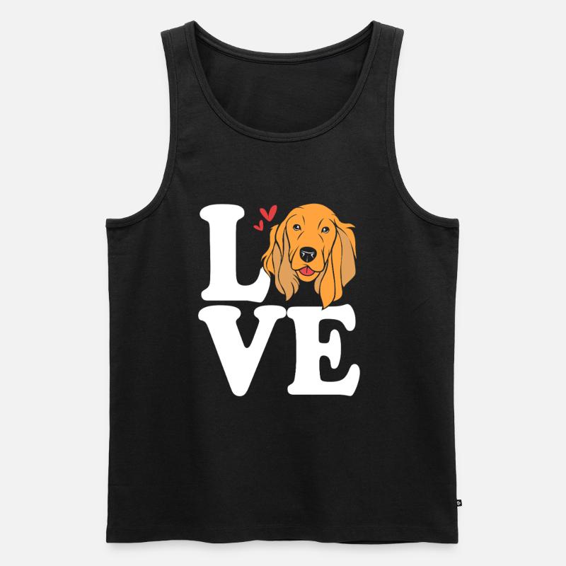 Cocker Spaniel Dad - Männer Premium Bio Tank Top - Schwarz