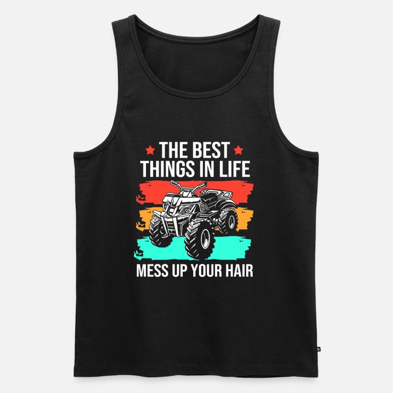 Quad - Männer Premium Bio Tank Top - Schwarz
