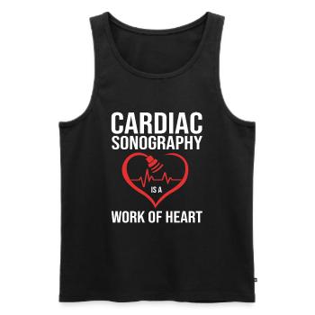 Kardiogramm Kardiographie Sonographie Ultraschall - Männer Premium Bio Tank Top - Schwarz - Vorne - AI Model Male 178 light (178cm)