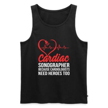 Cardiogram Cardiography - Men's Premium Organic Tank Top - black - Front - AI Model Male 178 light (178cm)