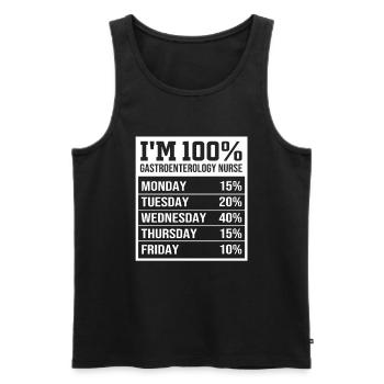 Gastroenterology - Men's Premium Organic Tank Top - black - Front - AI Model Male 178 light (178cm)