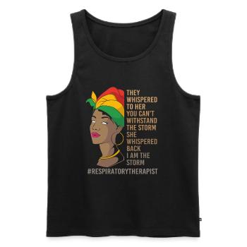 Breathing Breathing Respiratory Therapist Oxygen - Men's Premium Organic Tank Top - black - Front - AI Model Male 178 light (178cm)