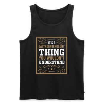 Gastroenterology - Men's Premium Organic Tank Top - black - Front - AI Model Male 178 light (178cm)