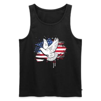 Pigeon Hunt Hunting Hunters - Men's Premium Organic Tank Top - black - Front - AI Model Male 178 light (178cm)