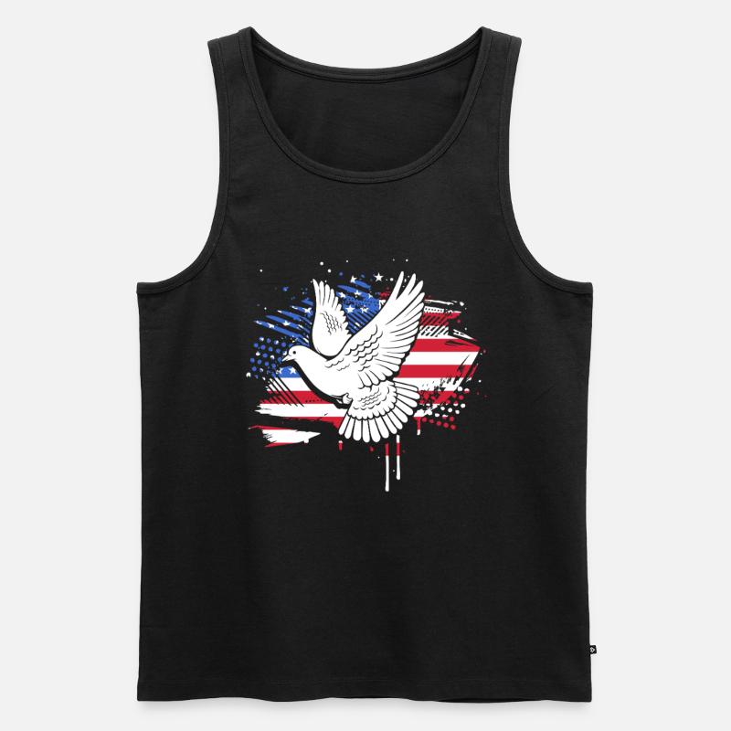 Taube Taubenjagd Jagd Jäger - Männer Premium Bio Tank Top - Schwarz