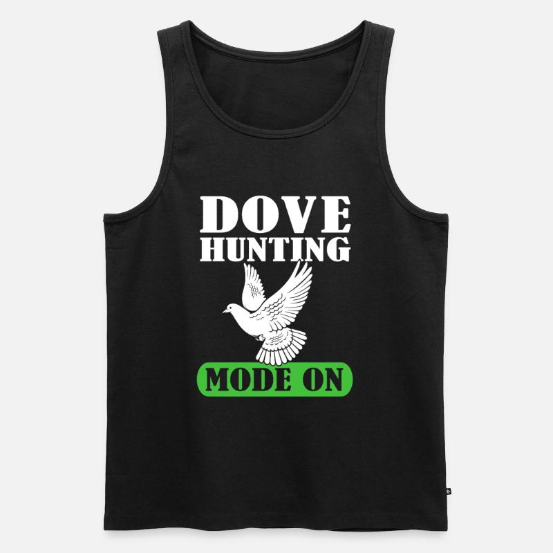 Taube Jagd Jäger Taubenjagd - Männer Premium Bio Tank Top - Schwarz