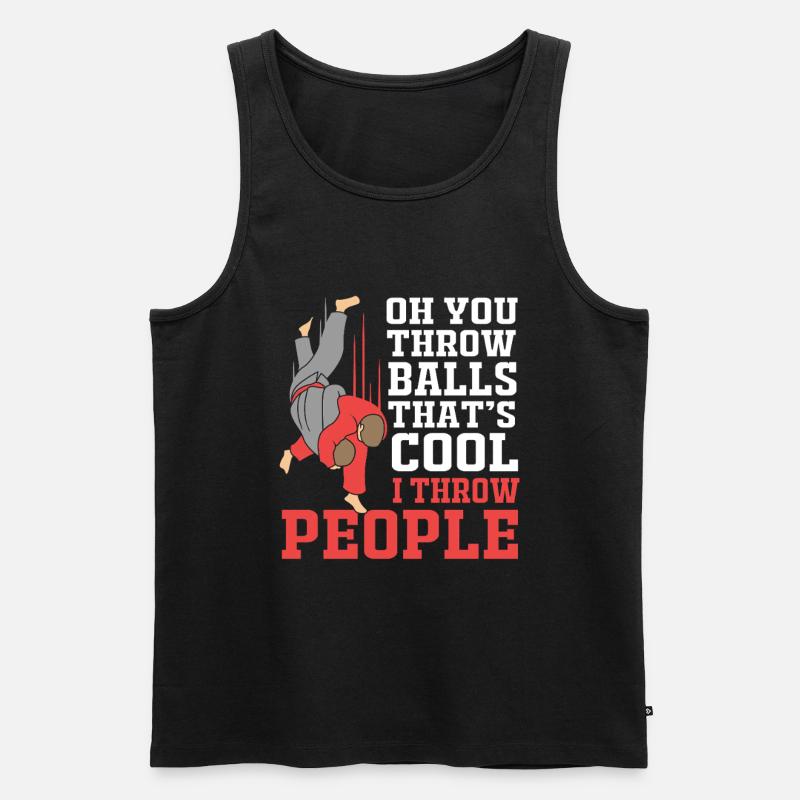 Judo - Männer Premium Bio Tank Top - Schwarz