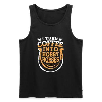Hobby Horse Hobby Horsing Hobbyhorsing - Men's Premium Organic Tank Top - black - Front - Michal (187cm)