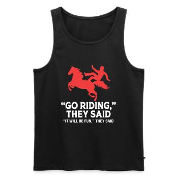 Pferderennen - Männer Premium Bio Tank Top - Schwarz - Vorne - AI Model Male 178 light (178cm)