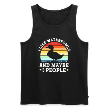 Duck Hunting Hunter Duck Hunting - Men's Premium Organic Tank Top - black - Front - AI Model Male 178 light (178cm)