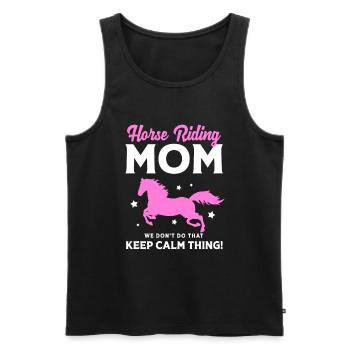 Pferderennen Mama Mutter - Männer Premium Bio Tank Top - Schwarz - Vorne - AI Model Male 178 light (178cm)