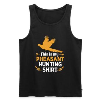 Pheasant Hunting Hunter Pheasant Hunting - Men's Premium Organic Tank Top - black - Front - AI Model Male 178 light (178cm)