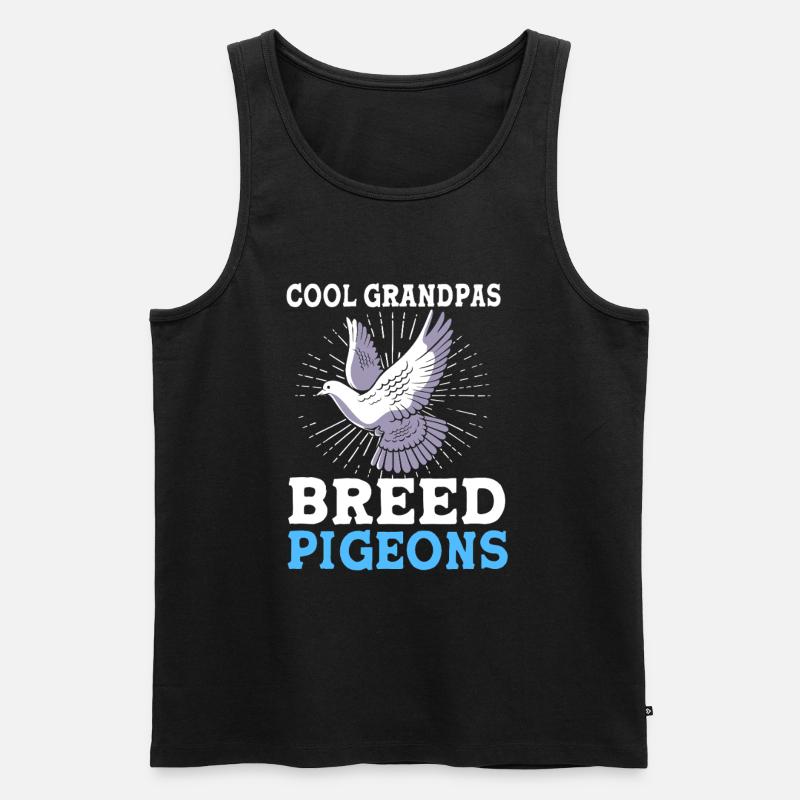 Tauben Taube - Männer Premium Bio Tank Top - Schwarz