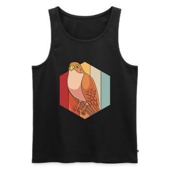 Falcon Chirp Falconry - Men's Premium Organic Tank Top - black - Front - Michal (187cm)