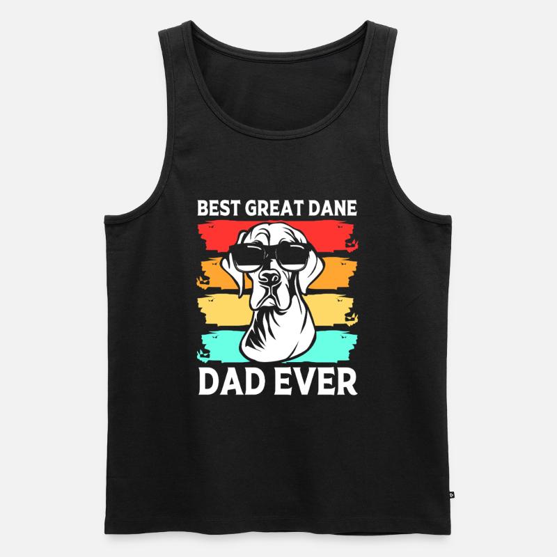 Deutsche Dogge - Männer Premium Bio Tank Top - Schwarz