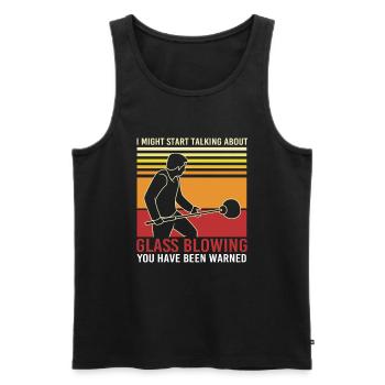 Glas Glasbläser - Männer Premium Bio Tank Top - Schwarz - Vorne - AI Model Male 178 light (178cm)